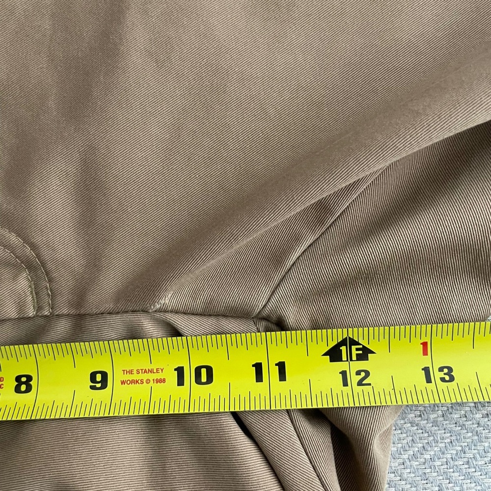 LL Bean Standard Fit Chinos Mens 33x34 Khaki Tan Cotton Business Casual Office - Picture 8 of 10
